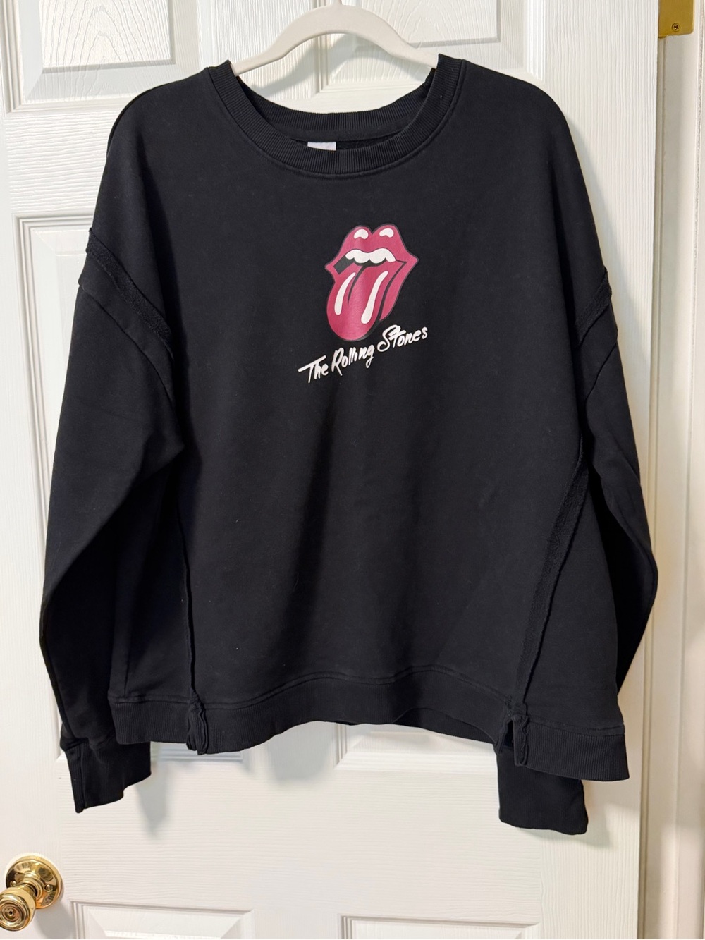 Womens The Rolling Stones Sweatshirt sz XL black